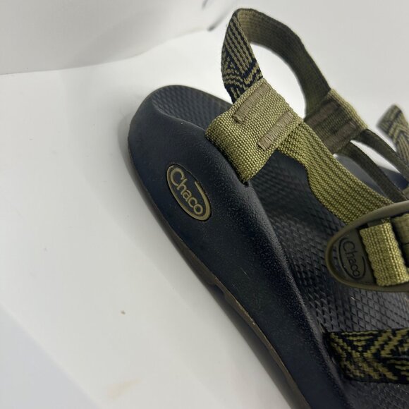 Chaco Womens Classic Sandals Size 8 Black green Webbing Adjustable Straps Durabl - Picture 3 of 8